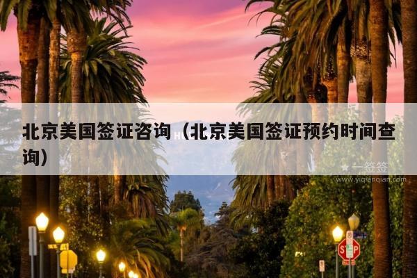 北京美国签证咨询(北京美国签证预约时间查询)