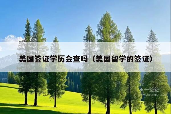 美国签证学历会查吗(美国留学的签证)