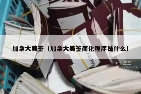 加拿大美签(加拿大美签简化程序是什么)