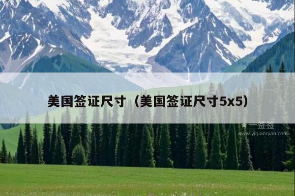美国签证尺寸(美国签证尺寸5x5)
