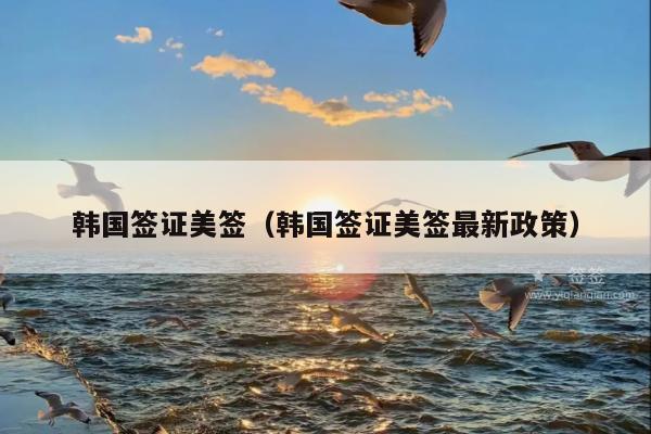 韩国签证美签(韩国签证美签最新政策)