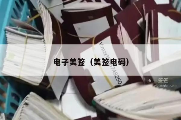 电子美签(美签电码)