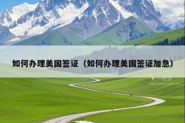 如何办理美国签证(如何办理美国签证加急)