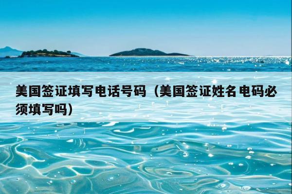 美国签证填写电话号码(美国签证姓名电码必须填写吗)