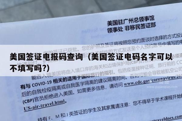 美国签证电报码查询(美国签证电码名字可以不填写吗?)