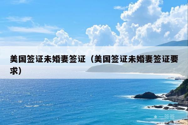 美国签证未婚妻签证(美国签证未婚妻签证要求)