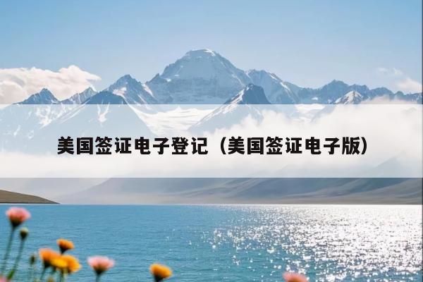 美国签证电子登记(美国签证电子版)