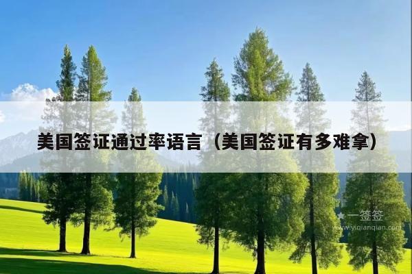 美国签证通过率语言(美国签证有多难拿)