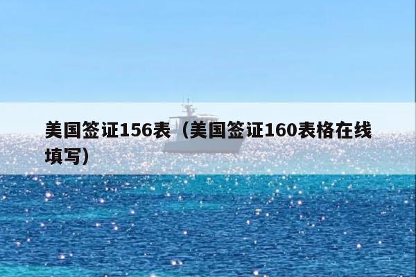 美国签证156表(美国签证160表格在线填写)