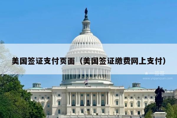 美国签证支付页面(美国签证缴费网上支付)