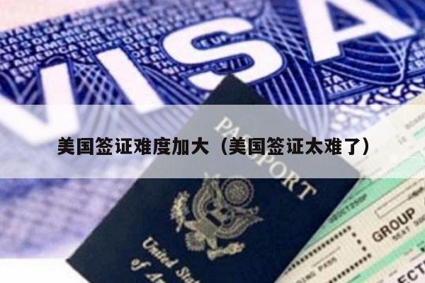 美国签证难度加大(美国签证太难了)