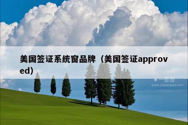 美国签证系统窗品牌(美国签证approved)