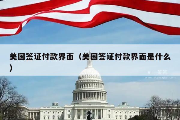 美国签证付款界面(美国签证付款界面是什么)