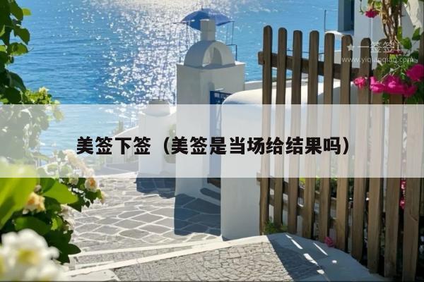 美签下签(美签是当场给结果吗)
