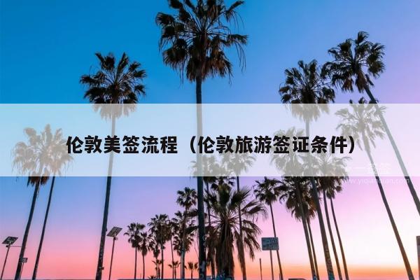 伦敦美签流程(伦敦旅游签证条件)