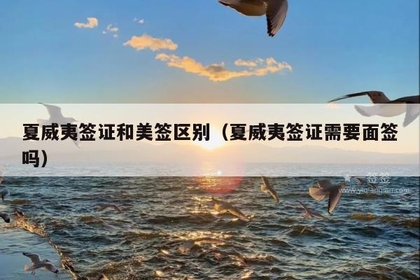 夏威夷签证和美签区别(夏威夷签证需要面签吗)