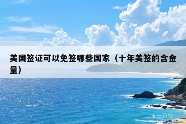 美国签证可以免签哪些国家(十年美签的含金量)