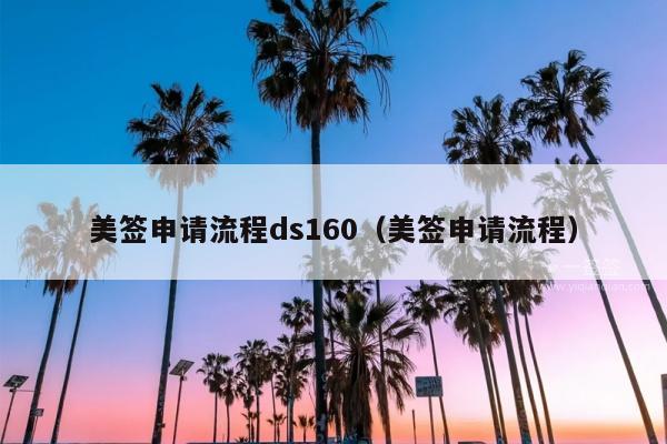 美签申请流程ds160(美签申请流程)