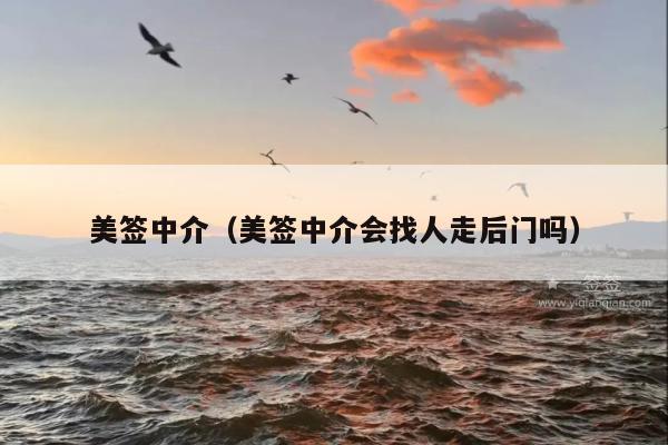 美签中介(美签中介会找人走后门吗)