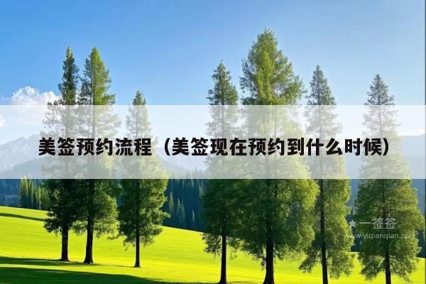 美签预约流程(美签现在预约到什么时候)