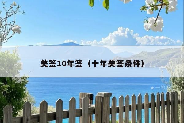 美签10年签(十年美签条件)
