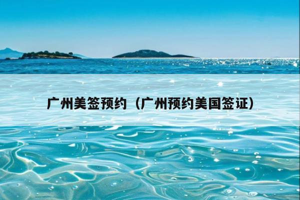 广州美签预约(广州预约美国签证)