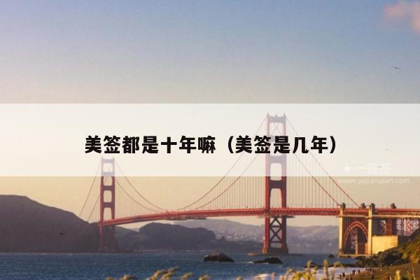 美签都是十年嘛(美签是几年)
