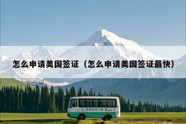 怎么申请美国签证(怎么申请美国签证最快)