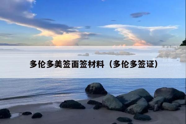 多伦多美签面签材料(多伦多签证)