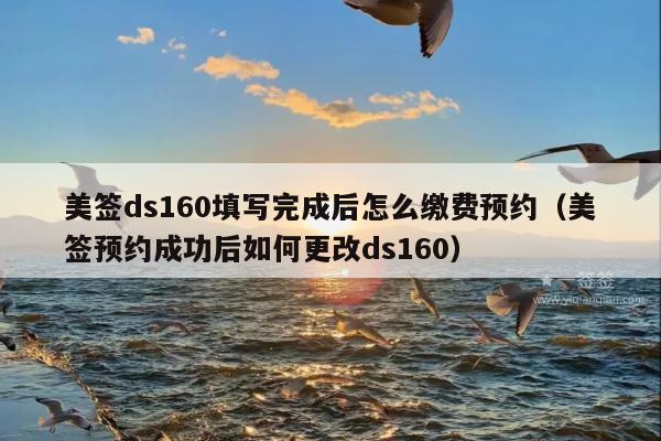 美签ds160填写完成后怎么缴费预约(美签预约成功后如何更改ds160)