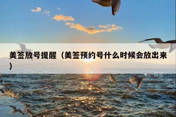 美签放号提醒(美签预约号什么时候会放出来)