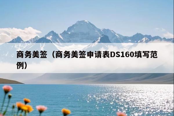 商务美签(商务美签申请表DS160填写范例)