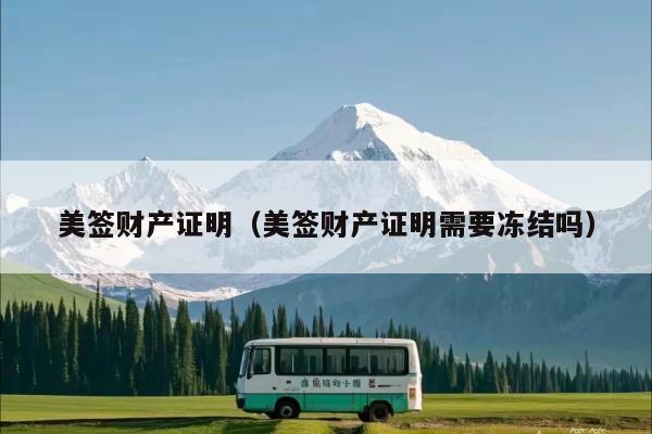 美签财产证明(美签财产证明需要冻结吗)