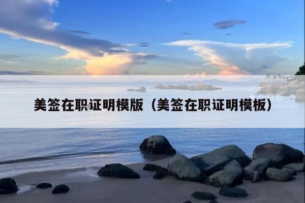 美签在职证明模版(美签在职证明模板)