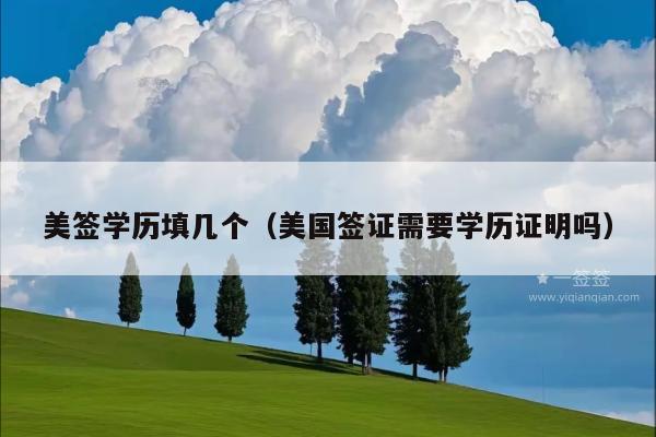 美签学历填几个(美国签证需要学历证明吗)