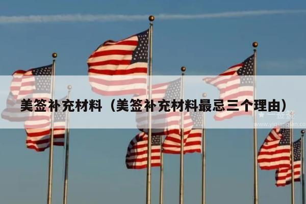 美签补充材料(美签补充材料最忌三个理由)