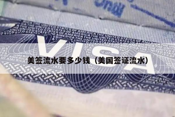 美签流水要多少钱(美国签证流水)